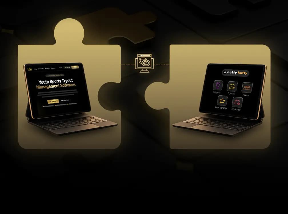 Integrated youth sports software connecting custom evaluation modules with existing business workflows and registration systems.